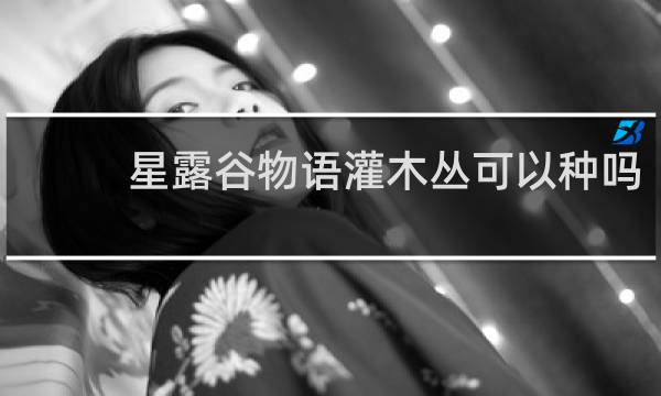 星露谷物语灌木丛可以种吗
