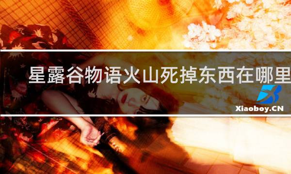 星露谷物语火山死掉东西在哪里拿