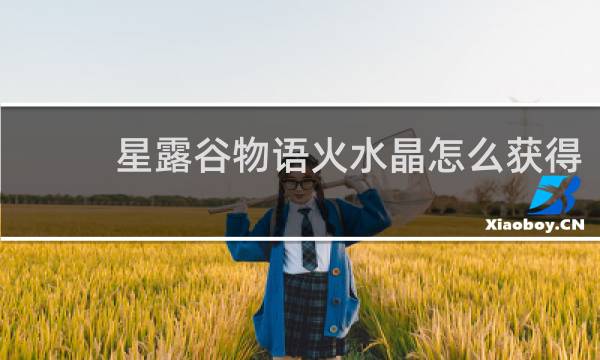 星露谷物语火水晶怎么获得
