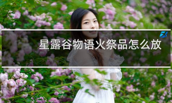 星露谷物语火祭品怎么放