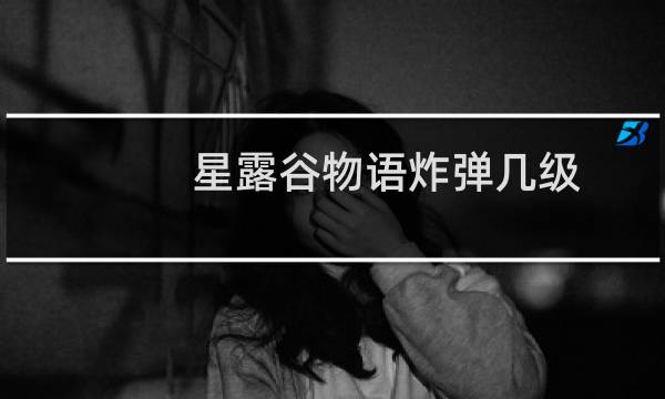 星露谷物语炸弹几级