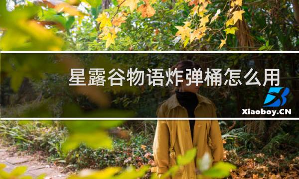 星露谷物语炸弹桶怎么用