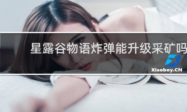 星露谷物语炸弹能升级采矿吗