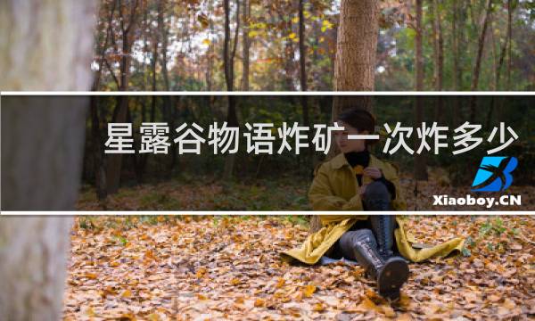 星露谷物语炸矿一次炸多少