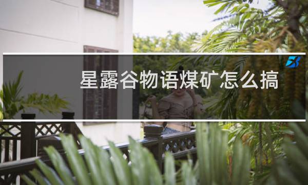 星露谷物语煤矿怎么搞