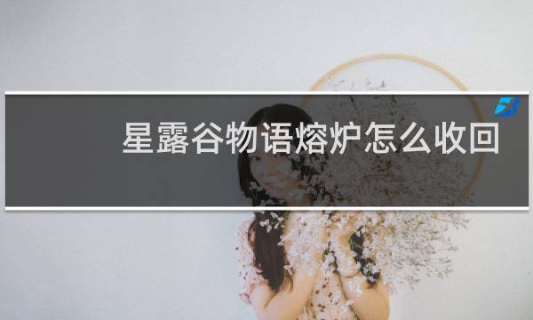 星露谷物语熔炉怎么收回