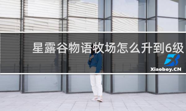 星露谷物语牧场怎么升到6级