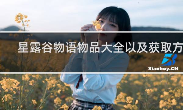 星露谷物语物品大全以及获取方法
