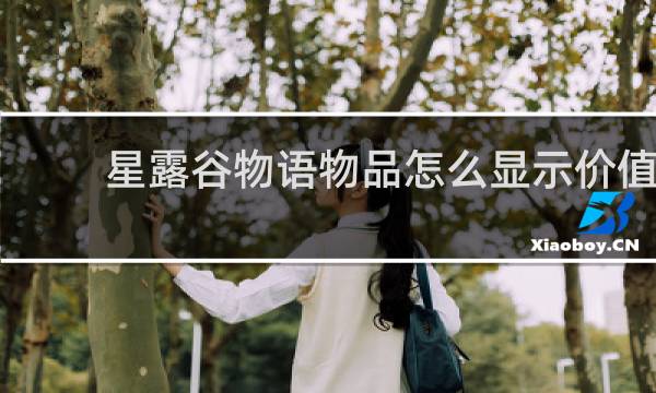 星露谷物语物品怎么显示价值