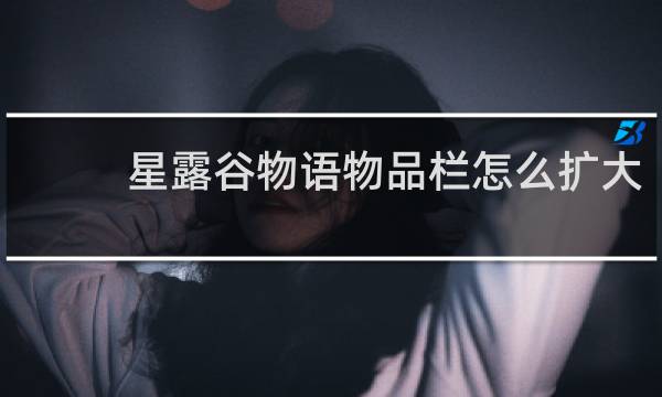 星露谷物语物品栏怎么扩大