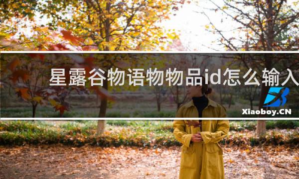 星露谷物语物物品id怎么输入