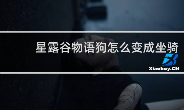 星露谷物语狗怎么变成坐骑