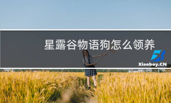 星露谷物语狗怎么领养