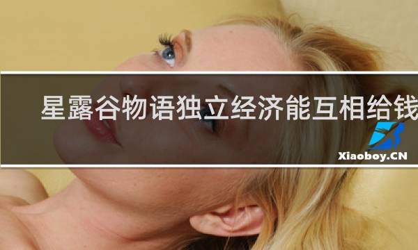 星露谷物语独立经济能互相给钱吗