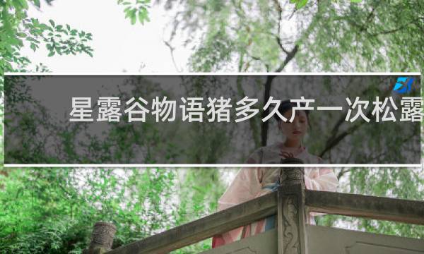星露谷物语猪多久产一次松露