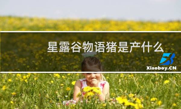 星露谷物语猪是产什么