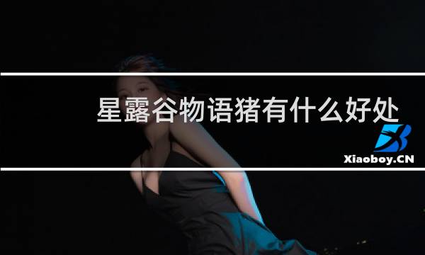 星露谷物语猪有什么好处