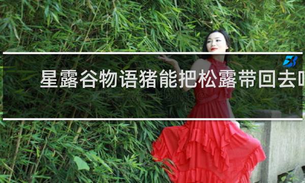 星露谷物语猪能把松露带回去吗