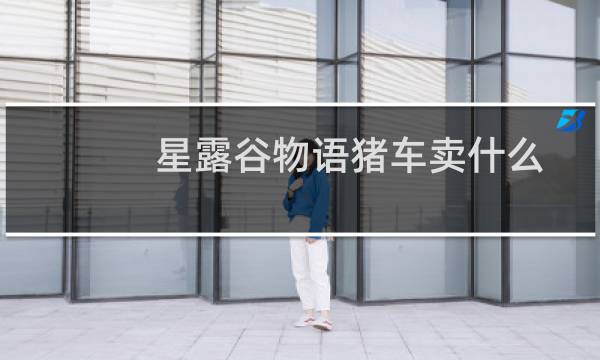 星露谷物语猪车卖什么