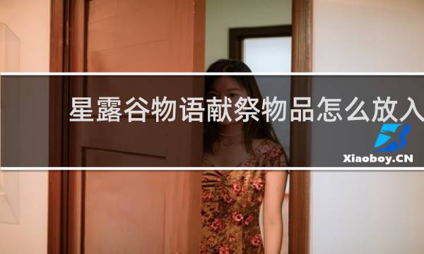 星露谷物语献祭物品怎么放入