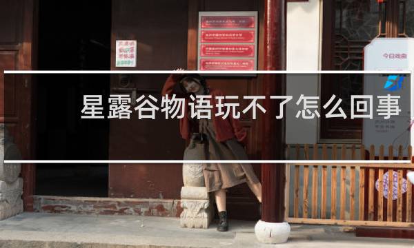 星露谷物语玩不了怎么回事