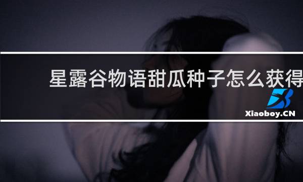 星露谷物语甜瓜种子怎么获得