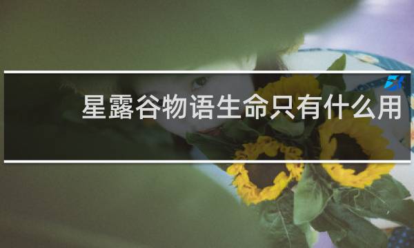 星露谷物语生命只有什么用