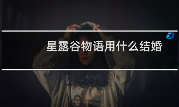 星露谷物语用什么结婚