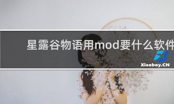 星露谷物语用mod要什么软件