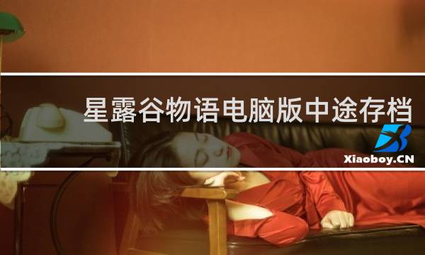 星露谷物语电脑版中途存档