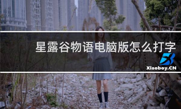 星露谷物语电脑版怎么打字