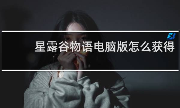 星露谷物语电脑版怎么获得