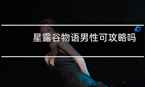 星露谷物语男性可攻略吗