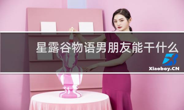 星露谷物语男朋友能干什么