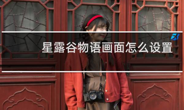 星露谷物语画面怎么设置