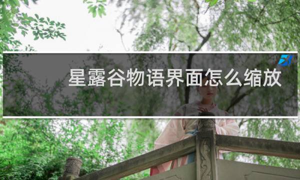 星露谷物语界面怎么缩放