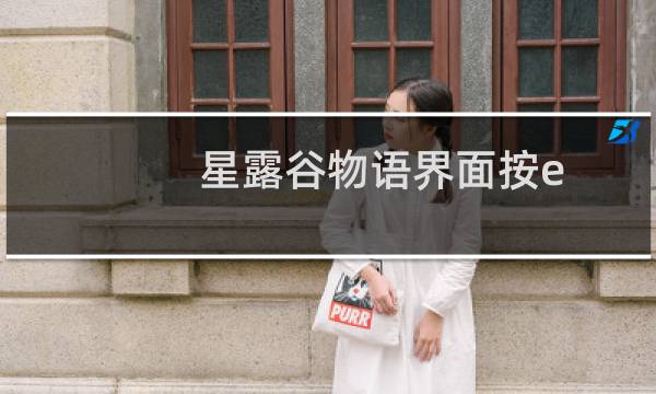 星露谷物语界面按e