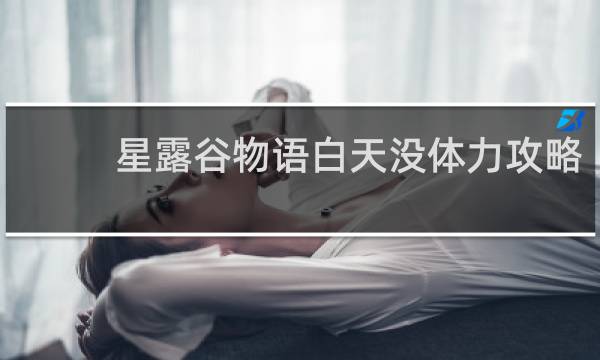 星露谷物语白天没体力攻略