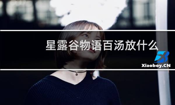 星露谷物语百汤放什么