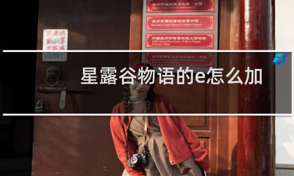 星露谷物语的e怎么加