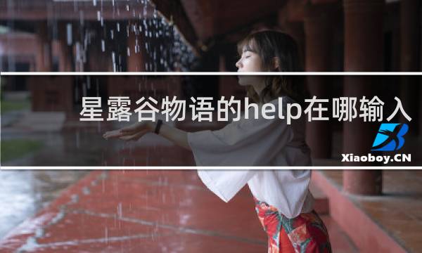 星露谷物语的help在哪输入