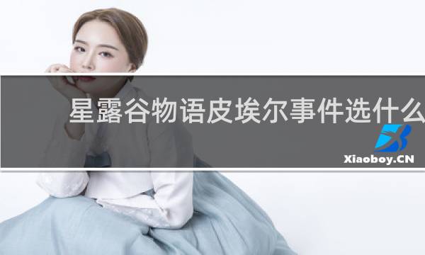 星露谷物语皮埃尔事件选什么