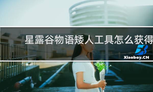 星露谷物语矮人工具怎么获得