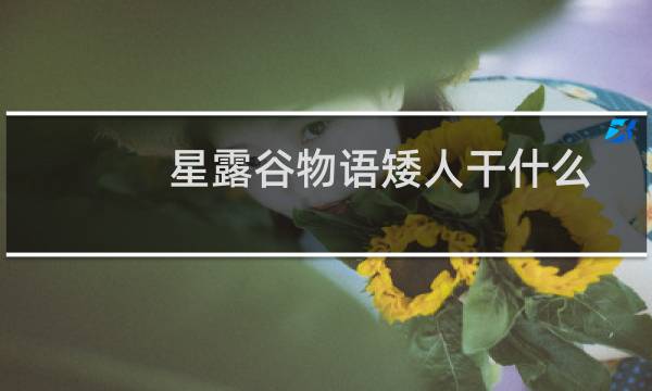 星露谷物语矮人干什么