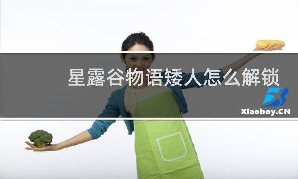 星露谷物语矮人怎么解锁