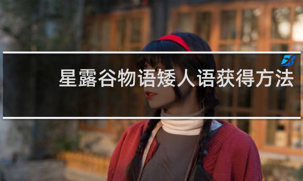 星露谷物语矮人语获得方法