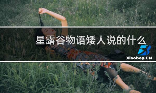 星露谷物语矮人说的什么
