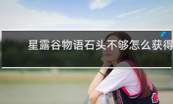 星露谷物语石头不够怎么获得