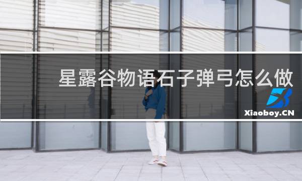 星露谷物语石子弹弓怎么做