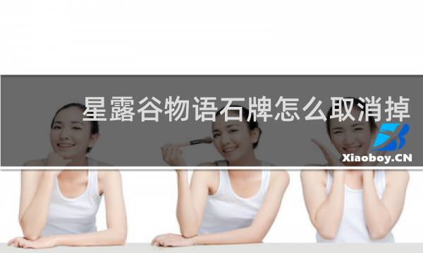 星露谷物语石牌怎么取消掉